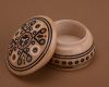 Round wooden jewelry box