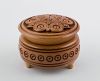 Handmade round wooden box