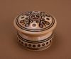 Round wooden jewelry box