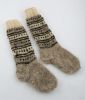 Warm woolen knee socks knitted by hand