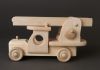 Children&apos;s wooden fire engine for play and creativity.