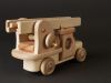 Children&apos;s wooden fire engine for play and creativity.