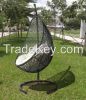 Poly rattan hanging chair