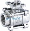NPT/BSPT/BSPP 2PC/3PC Stainless Steel  Ball Valve With ISO5211 MOUNTING PAD, 1000WOG