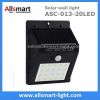 IP65 PIR solar lights Motion Sensor 20LED 300lumens 4W landscaping Solar Garden lamp Decor Exterior Black Outdoor wall mount solar lighting