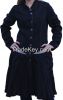 Black linen coat