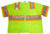 HI-VIZ safety vest with short sleeve with 4 pockets, closed with zipper