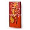 ExclusiveLane Lord Ganesha Hand Painted Key Holder Orange