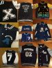 Boys American Football team varsity jackets Letterman logo print