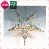 hot sale red hanging paper star for christmas decoration