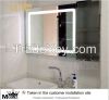 Mgonz with touch switch led anti-fog bathroom mirror double switch