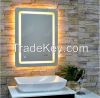 Mgonz led lighting anti-fog bathroom mirror  with time function