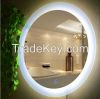 Mgonz with touch switch led anti-fog bathroom mirror circle wallmirror