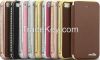 Shengo Metal Bumper With Rhinestone Inlaid PU Leather Case for iPhone5/5S 