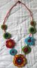 Felt and crochet necklaces 