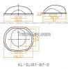 COB led glass lens for led street light KL-SL107-87-2 ) 