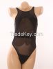 2015 Black Silk Temptation New Mesh Swimsuit Sheer One Pieces Swimsuit Women Sexy See Through Swimwear Monokini Bathing Suit