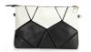 Women Leather Patchwork Clutch Evening Bag