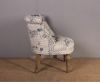 French Country Style Vintage Solid Wood Small Buttoned Leisure Chair