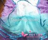 2014 newest Fashion Frozen Princess Elsa Sofia Short Sleeve Dress Children Girls Pompon Gauze Dresses Baby Girl Party Tutu Ball Gown Dresses
