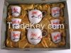 Pottery teapot and cup...