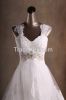 Elegant A Line Sweetheat Floor Length Lace Wedding Dresses with Beads