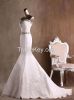 Elegant Mermaid Strapless Sweetheart Satin Wedding Dress with Crystal