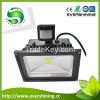 shenzhen factory high lumen 110lm/w pir motion sensor 30w 40w 50w  led flood light