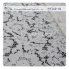 White floral cord lace fabric with eyelash for wedding dress SYD-0114