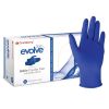 DISPOSABLE CRANBERRY EVOLVE300 NITRILE GLOVES 100 % POWDER FREE LATEX FREE BLACK AND BLUE S M L XL