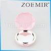 Cute pink round compact powder case for cosmetic packing