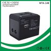 Wholesale multi travel adapter plug with usb charging