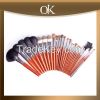 27 pcs luxurious and professional makeup brush set with red wood handle private label accepted