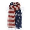14th July fashion women Amercian flag scarf long scarf star scarves retail and wholesale
