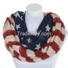 14th July fashion women Amercian flag scarf long scarf star scarves retail and wholesale