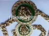 2014 New Fahion Jewelry Gold Plated Enameled Lion Head Necklace Earrin