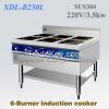 220v 3500w x6 restaurant and hotel kichen using commericail 6-burner induction cooker, 6-burner range