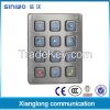 4x3 12 keys matrix stainless steel backlit illuminated backlit keypad