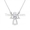 925 Sterling Silver Angel with Heart Charm, Pendant (rhodium, gold or rose plating available)