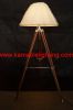 Contemporary decorative tripod wood floor lamp (F705B)
