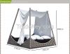 outdoor aluminium frame rattan furniture garden daybed