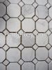 Sexangle / hexagonal / octagon White Cararra marble mosaic tile 