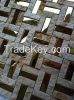 Golden stainless steel mix stone mosaic tile for sale 