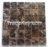 Polished Dark Emperador mosaic interior wall cladding