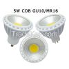 5W 6W COB LED Spotlight with GU10/MR16 Base dimmable white spotlight bulbs