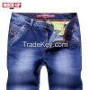 new style high paulity washing with whisker   men's jeans light indigo