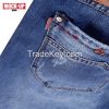 2015 new style stone washing with whisker/sandblast men's jeans straig