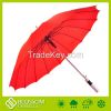 16ribs golf umbrella, aluminium shaft umbrella, umbrella with aluminum