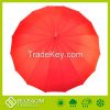 16ribs golf umbrella, aluminium shaft umbrella, umbrella with aluminum