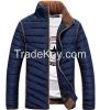 Men's Casual Fashion winter warm Fur Hooded Jackets Coats cotton-padded clothes